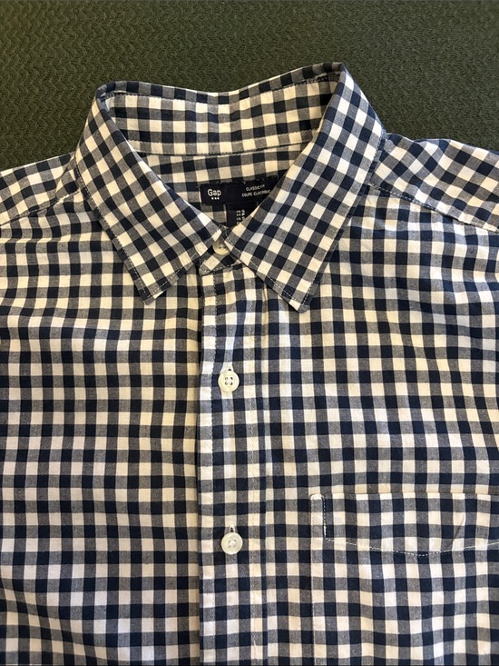 GAP Other - GAP Men's Navy and White Gingham Button-Down Shirt